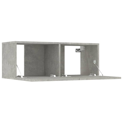 tv-skabe 2 stk. 80x30x30 cm konstrueret træ betongrå