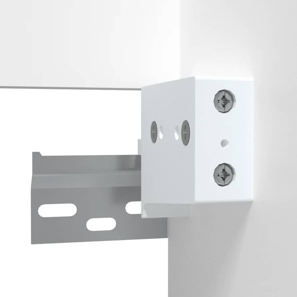 badeværelsesskab med spejl 41x38,5x48 cm konstrueret træ hvid