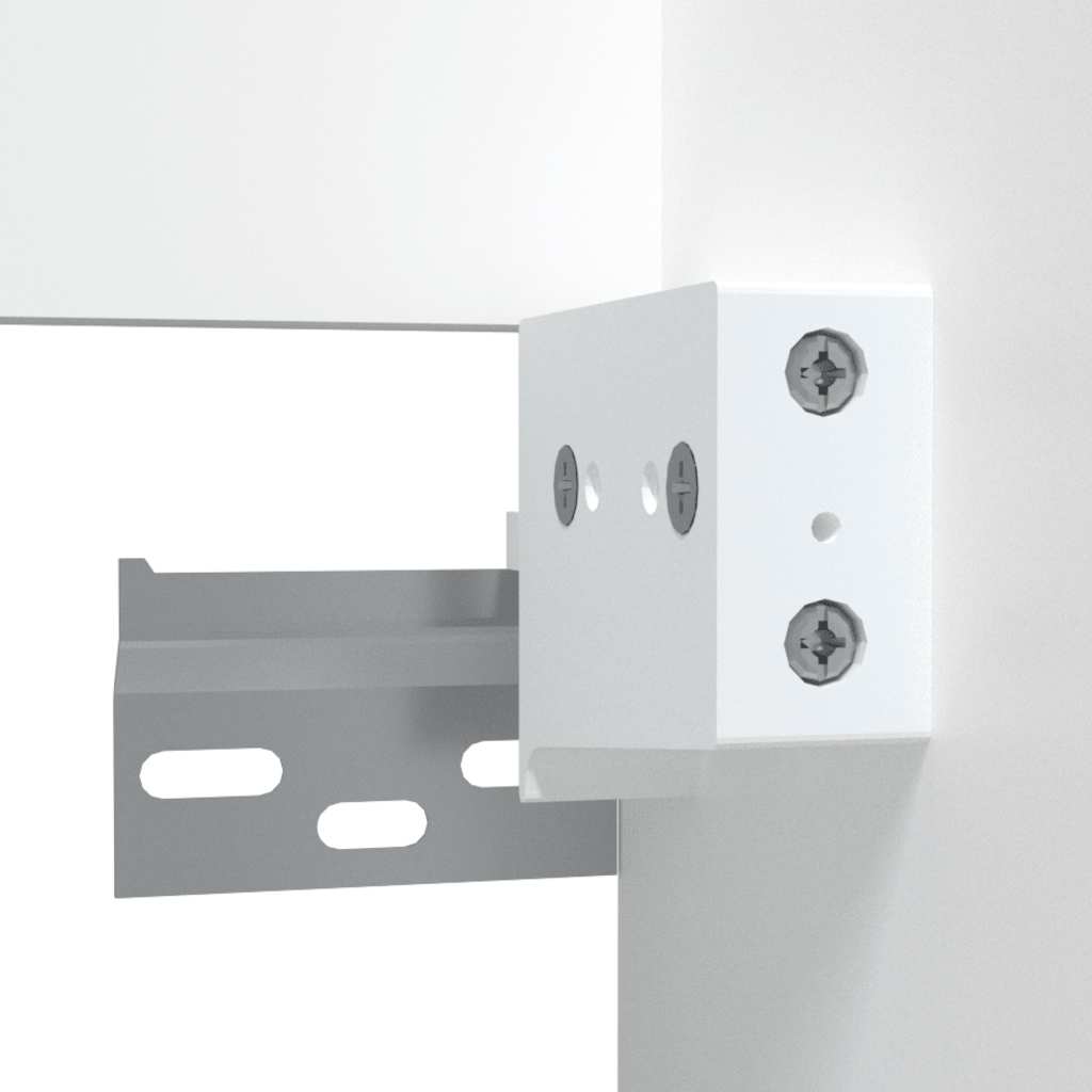 badeværelsesskab med spejl konstrueret træ hvid