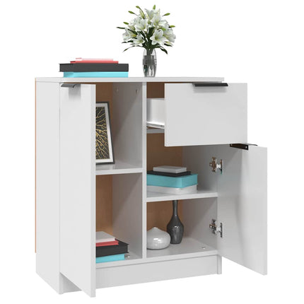skænk 60x30x70 cm konstrueret træ hvid