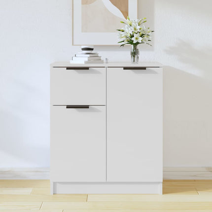 skænk 60x30x70 cm konstrueret træ hvid