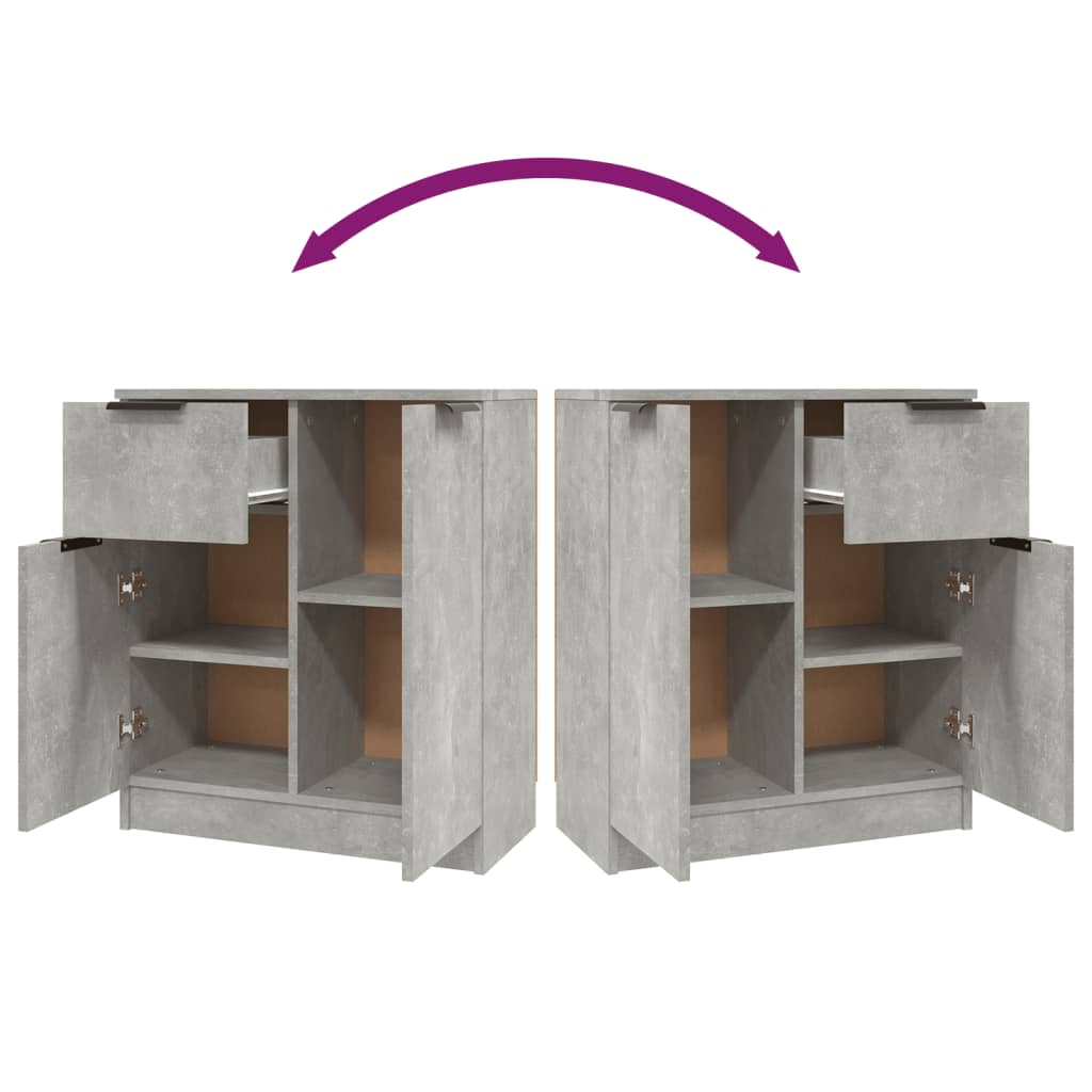 skænk 60x30x70 cm konstrueret træ betongrå