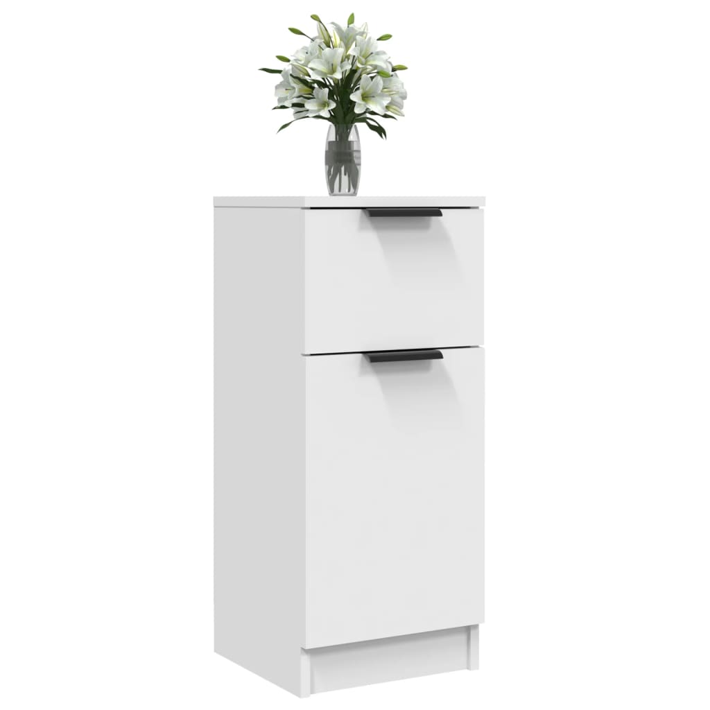 skænke 2 stk. 30x30x70 cm konstrueret træ hvid