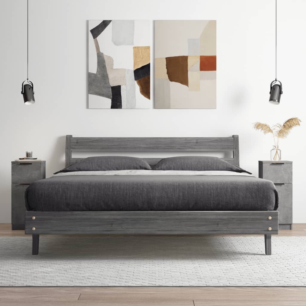 skænke 2 stk. 30x30x70 cm konstrueret træ betongrå