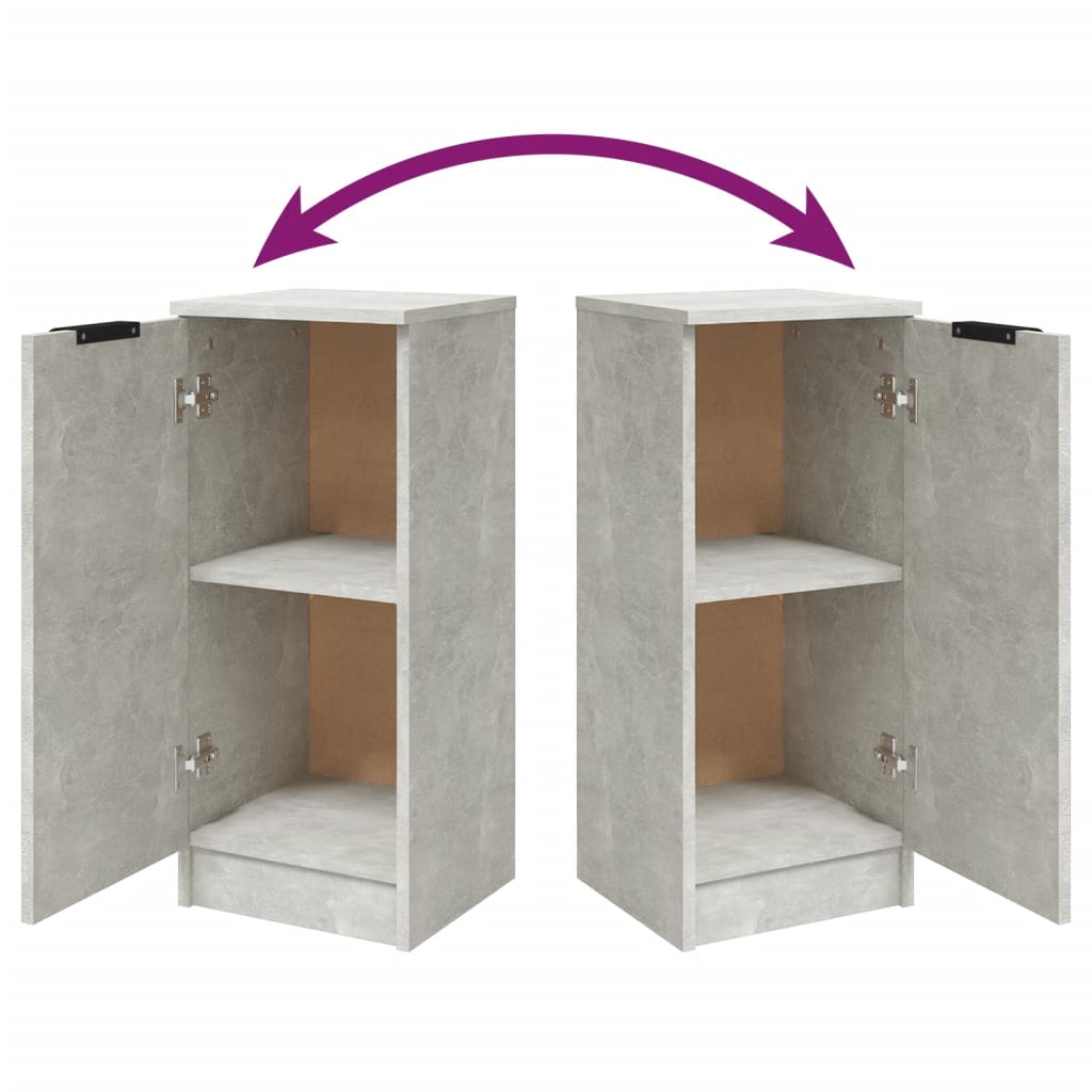 skænk 30x30x70 cm konstrueret træ betongrå