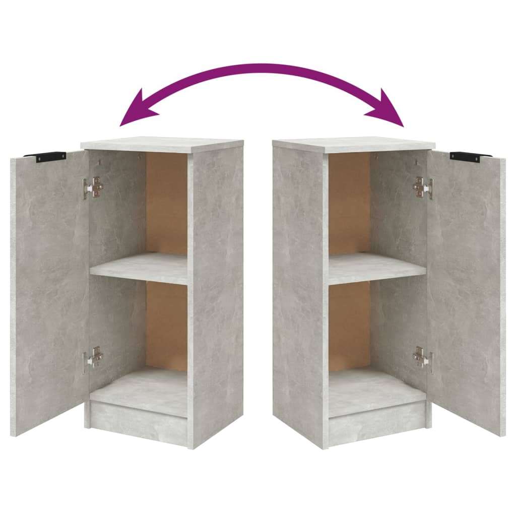 skænke 2 stk. 30x30x70 cm konstrueret træ betongrå