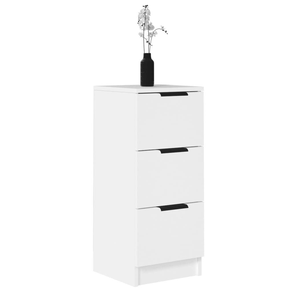 skænke 2 stk. 30x30x70 cm konstrueret træ hvid