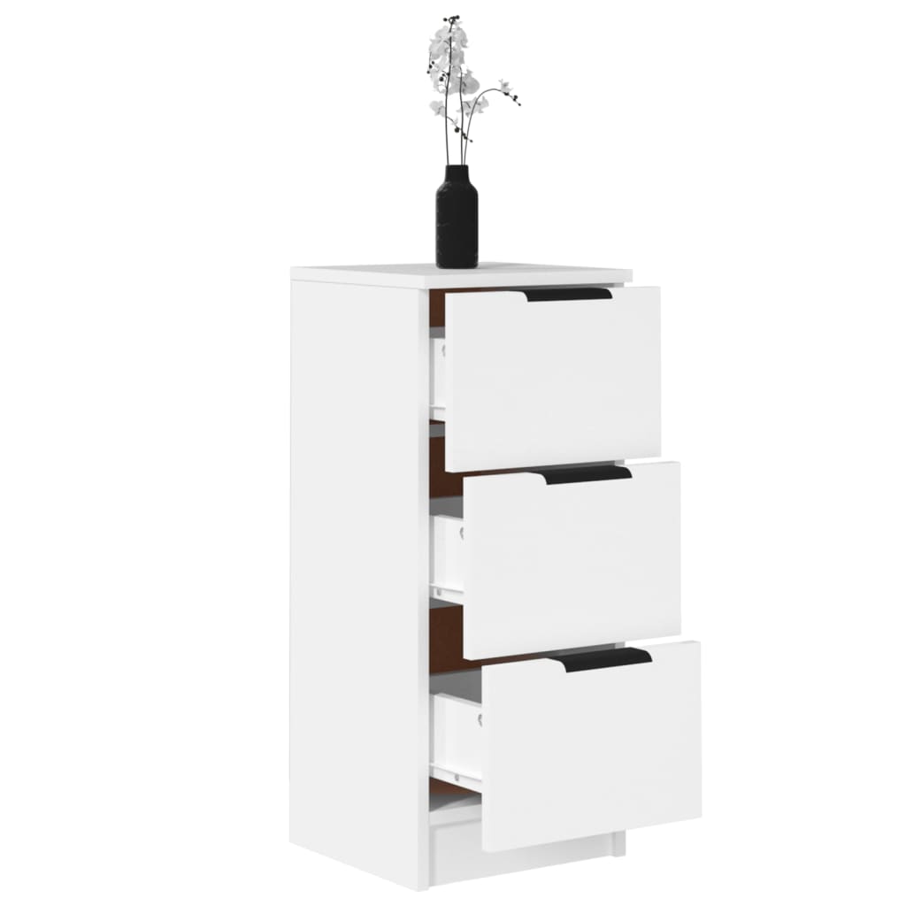 skænke 2 stk. 30x30x70 cm konstrueret træ hvid