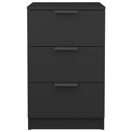 sengeborde 2 stk. 40x36x65 cm sort