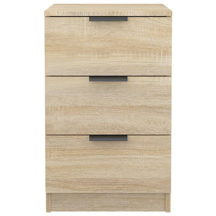 sengeborde 2 stk. 40x36x65 cm sonoma-eg