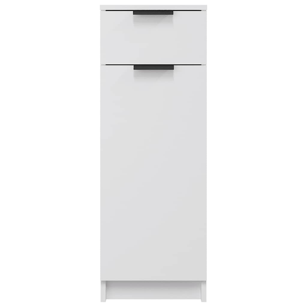 badeværelsesskab 32x33,5x90 cm konstrueret træ hvid