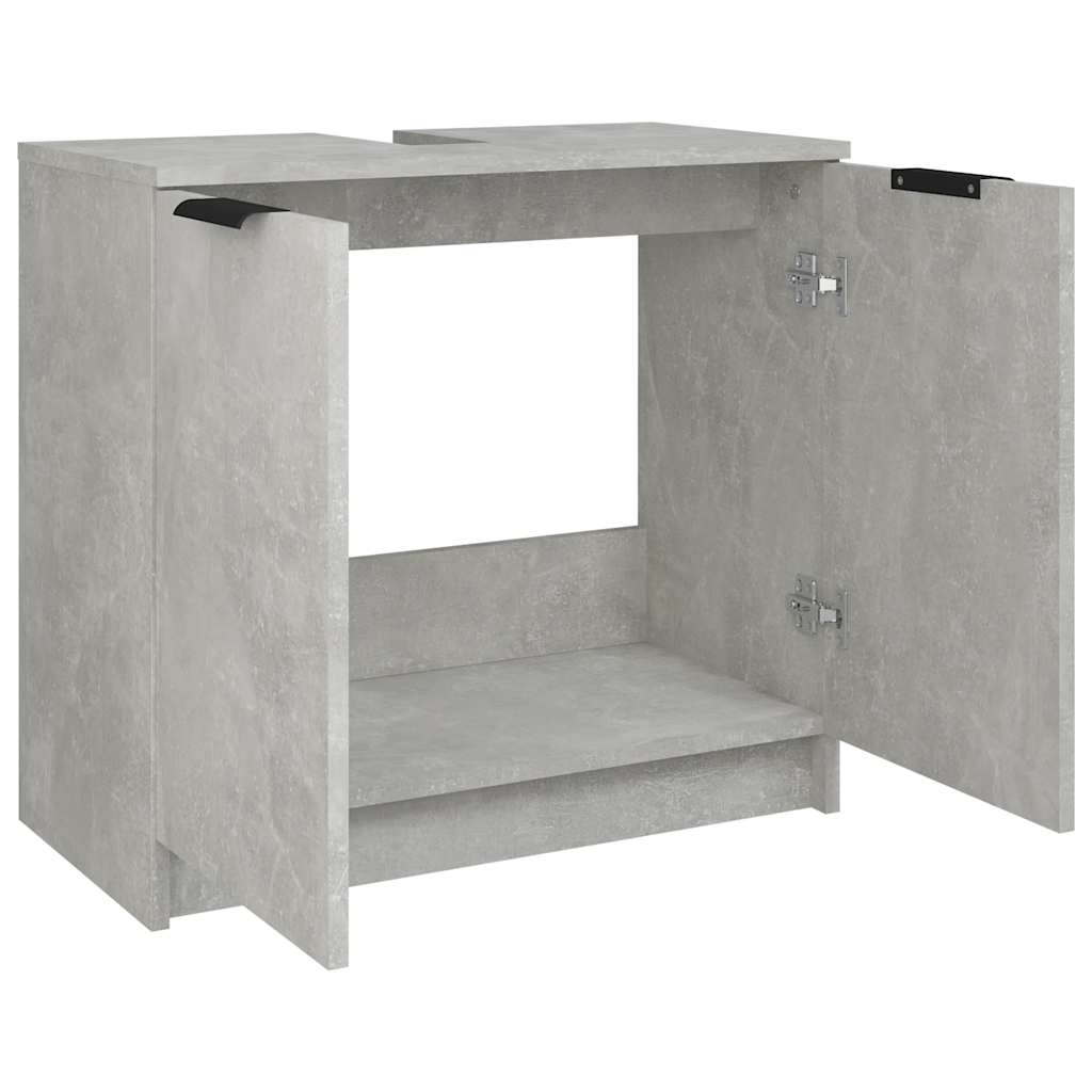 badeværelsesskab 64,5x33,5x59 cm konstrueret træ betongrå