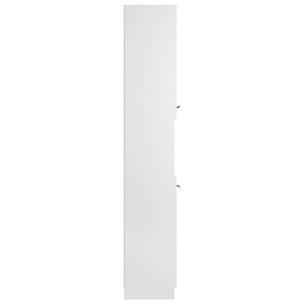 badeværelsesskab 32x34x188,5 cm konstrueret træ hvid