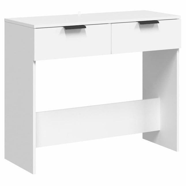 konsolbord 90x36x75 cm konstrueret træ hvid