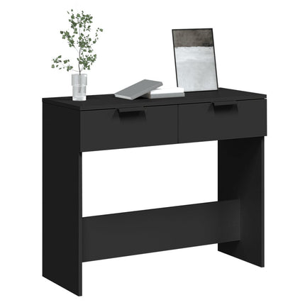 konsolbord 90x36x75 cm konstrueret træ sort