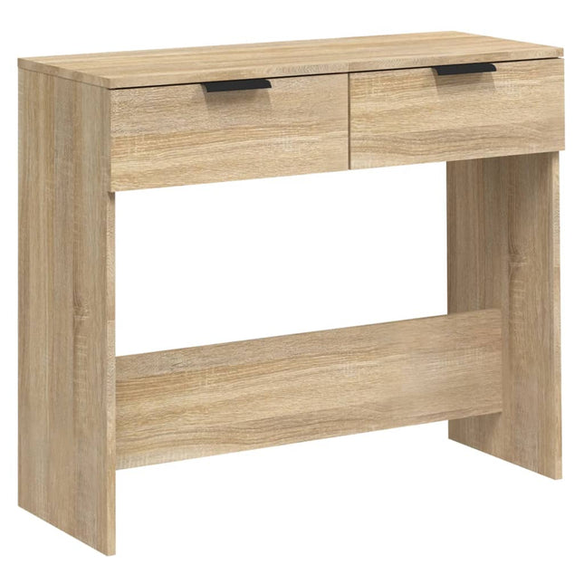 konsolbord 90x36x75 cm konstrueret træ sonoma-eg