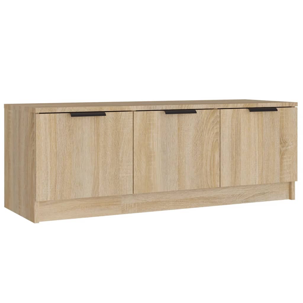tv-bord 102x35x36,5 cm konstrueret træ sonoma-eg