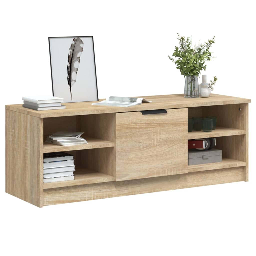 tv-bord 102x35,5x36,5 cm konstrueret træ sonoma-eg