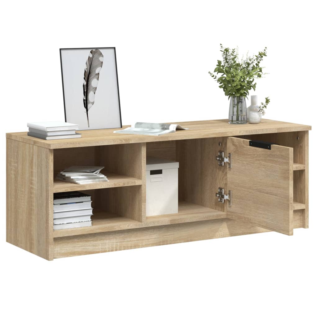 tv-bord 102x35,5x36,5 cm konstrueret træ sonoma-eg