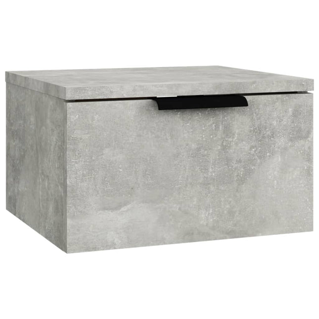 væghængt sengebord 34x30x20 cm betongrå