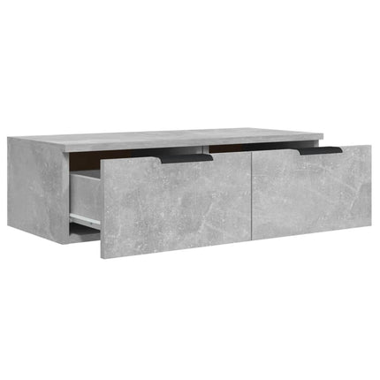 vægskab 68x30x20 cm konstrueret træ betongrå