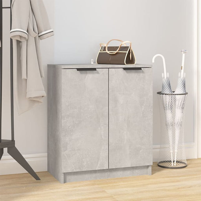 skoskab 59x35x70 cm konstrueret træ betongrå