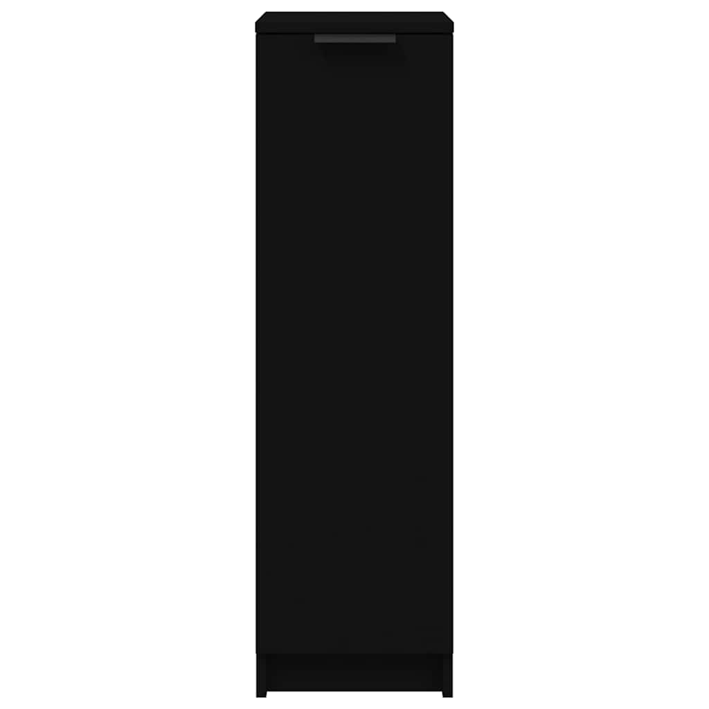 skoskab 30x35x100 cm konstrueret træ sort