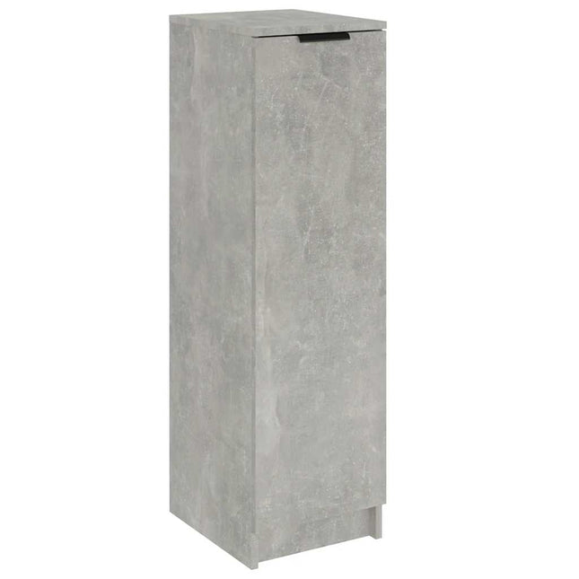 skoskab 30x35x100 cm konstrueret træ betongrå