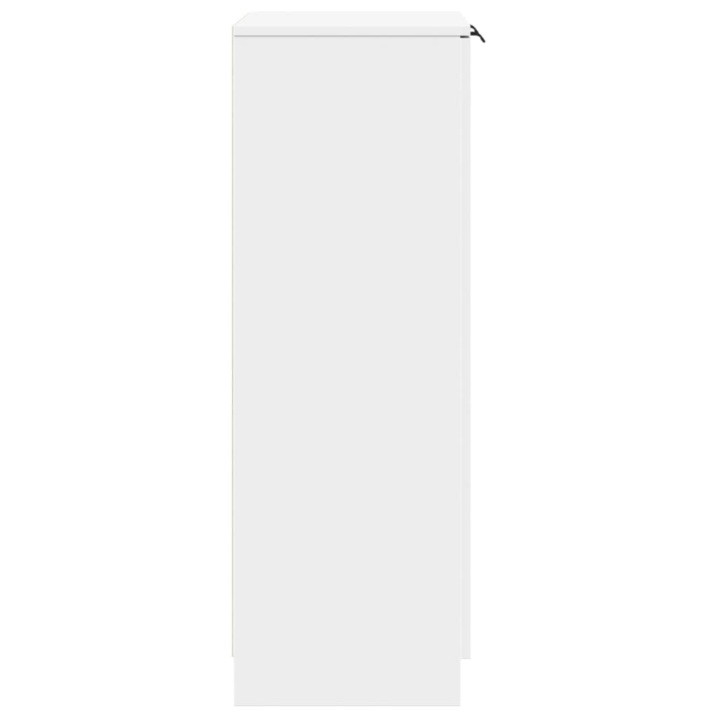 skoskab 59x35x100,5 cm konstrueret træ hvid