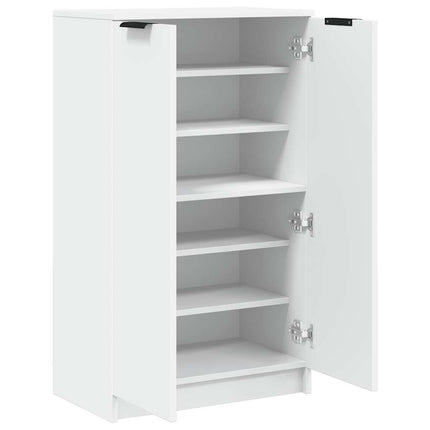 skoskab 59x35x100,5 cm konstrueret træ hvid