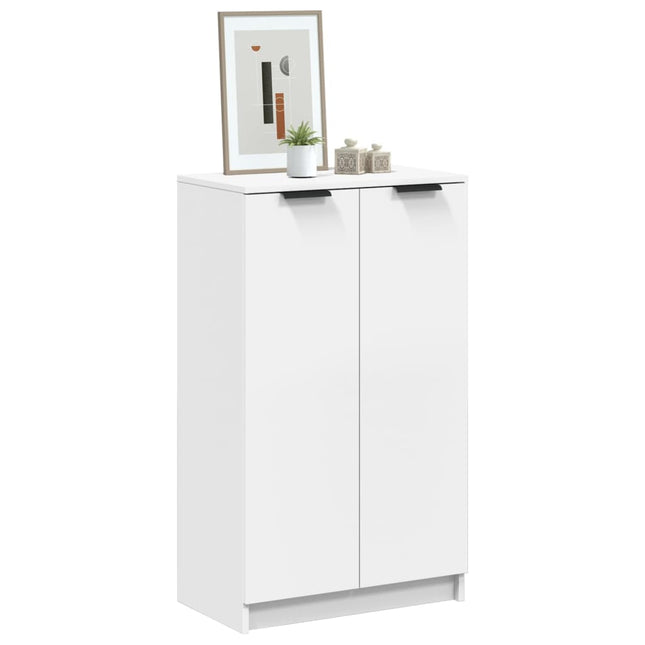 skoskab 59x35x100,5 cm konstrueret træ hvid