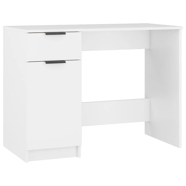 skrivebord 100x50x75 cm konstrueret træ hvid