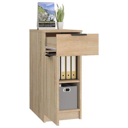 skrivebord 33,5x50x75 cm konstrueret træ sonoma-eg