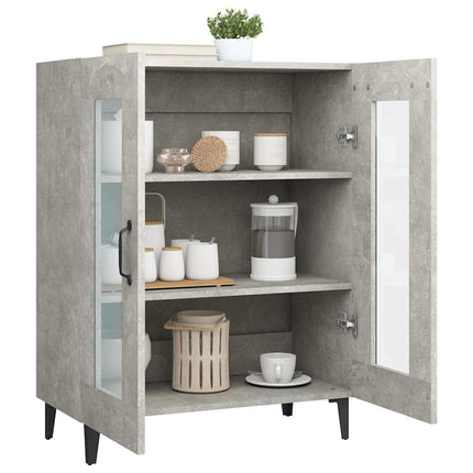 skænk 69,5x34x90 cm konstrueret træ betongrå
