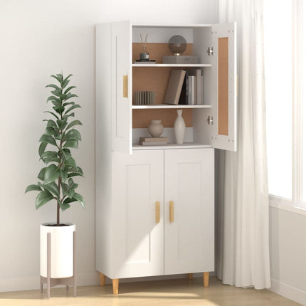 skænk 69,5x34x90 cm konstrueret træ hvid