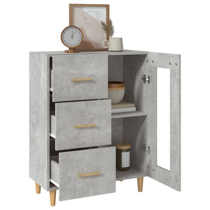 skænk 69,5x34x90 cm konstrueret træ betongrå