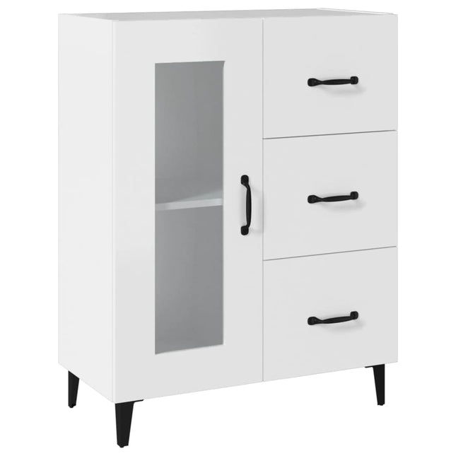 skænk 69,5x34x90 cm konstrueret træ hvid