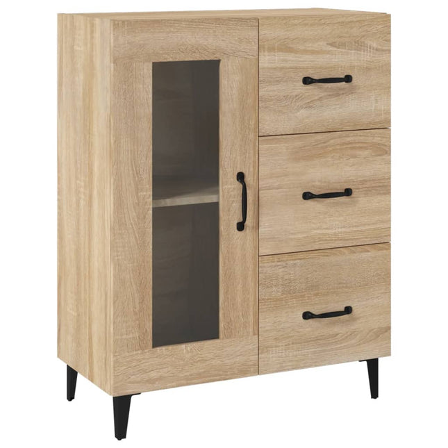 skænk 69,5x34x90 cm konstrueret træ sonoma-eg