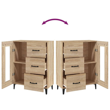 skænk 69,5x34x90 cm konstrueret træ sonoma-eg