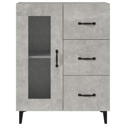 skænk 69,5x34x90 cm konstrueret træ betongrå