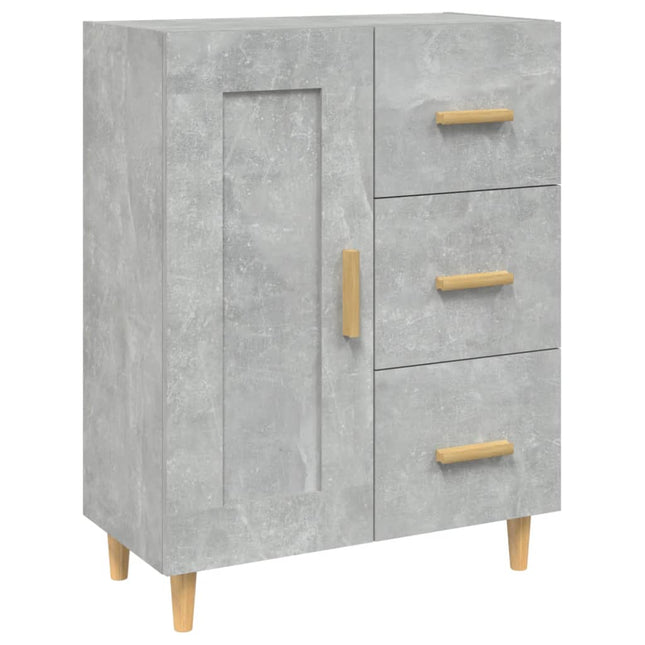skænk 69,5x34x90 cm konstrueret træ betongrå