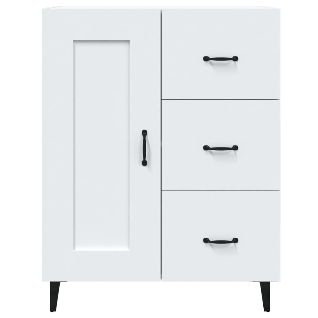 skænk 69,5x34x90 cm konstrueret træ hvid