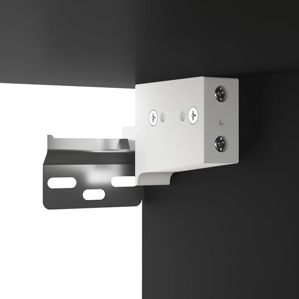 vægskab 69,5x34x90 cm sort