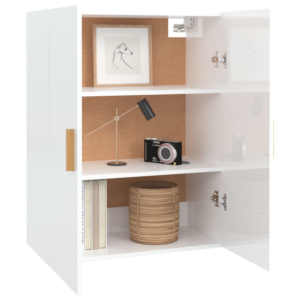 vægskab 69,5x34x90 cm hvid højglans