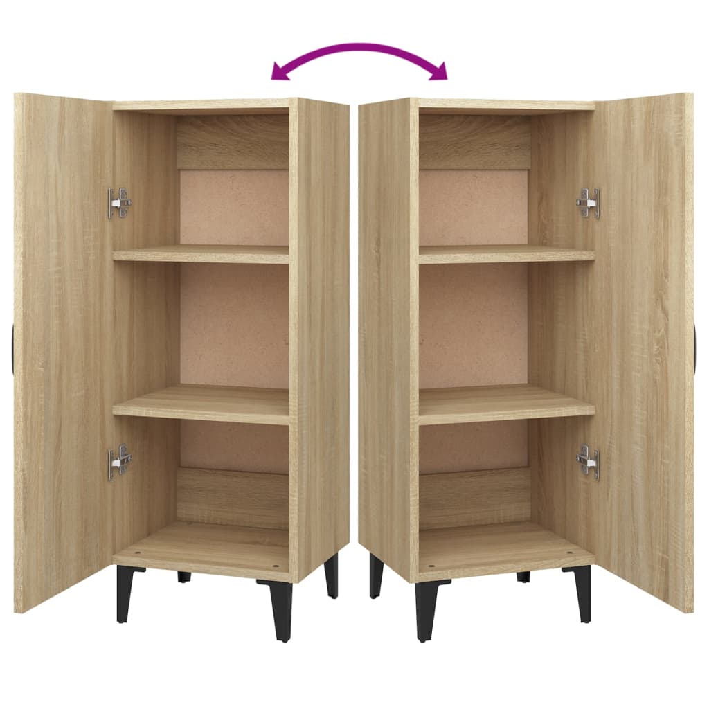 skænk 34,5x34x90 cm konstrueret træ sonoma-eg