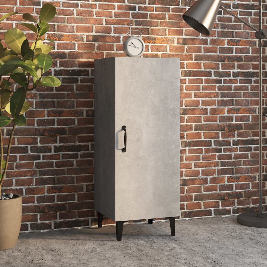 skænk 34,5x34x90 cm konstrueret træ betongrå