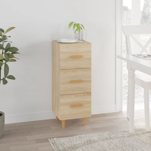 skænk 34,5x34x90 cm konstrueret træ sonoma-eg