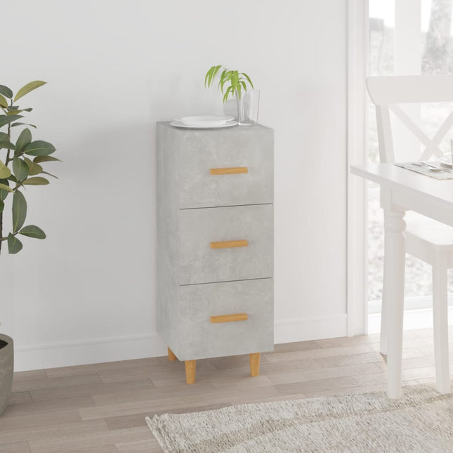 skænk 34,5x34x90 cm konstrueret træ betongrå