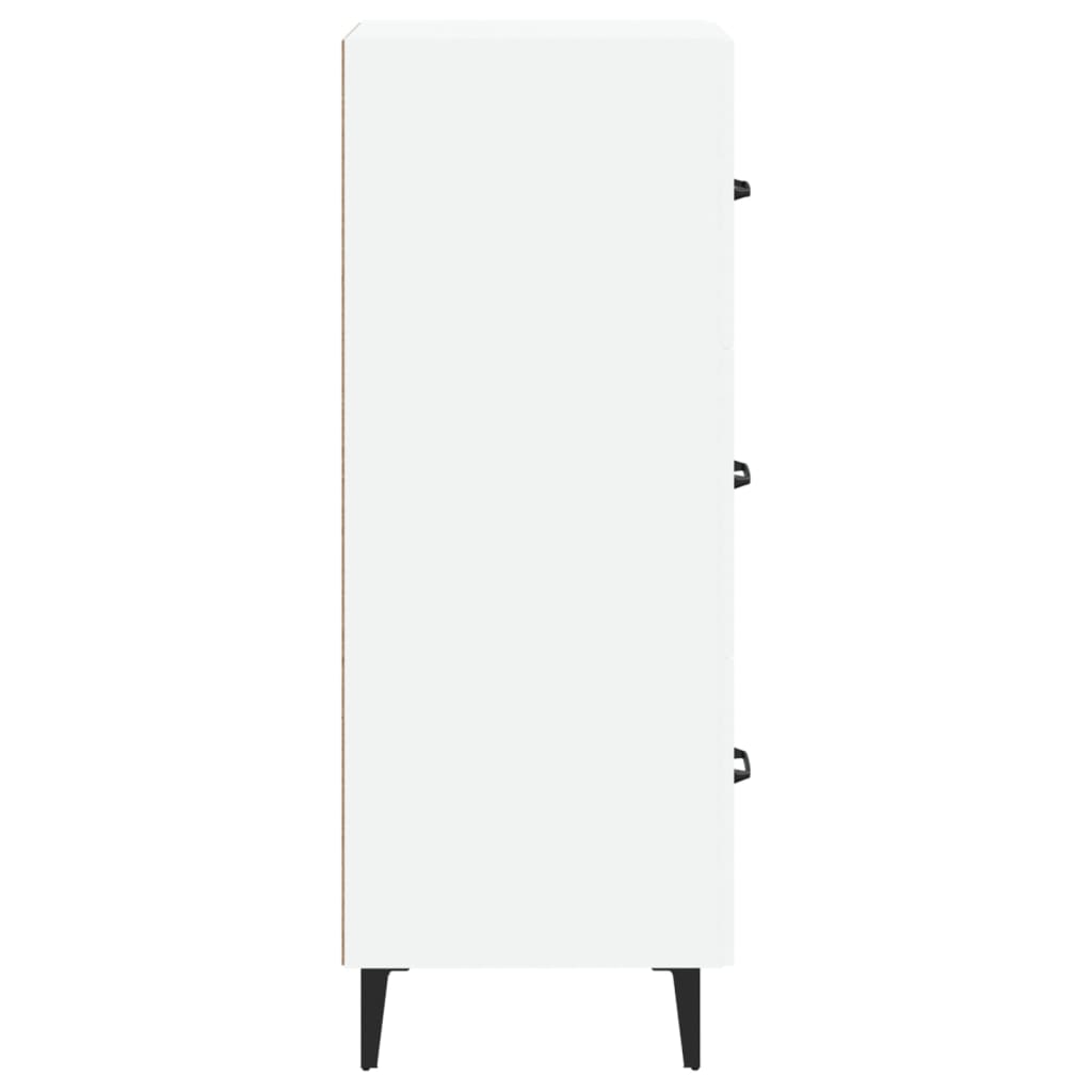 skænk 34,5x34x90 cm konstrueret træ hvid