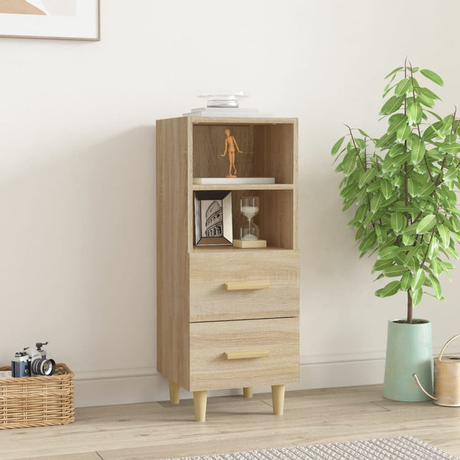 skænk 34,5x34x90 cm konstrueret træ sonoma-eg